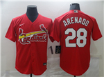 St. Louis Cardinals #28 Nolan Arenado Red Cool Base Jersey