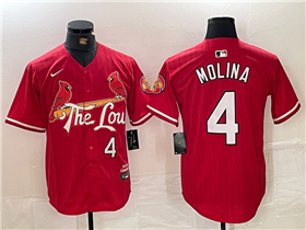 St. Louis Cardinals #4 Yadier Molina Red 2024 City Connect Limited Jersey