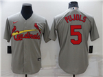 St. Louis Cardinals #5 Albert Pujols Gray Cool Base Jersey