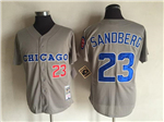 Chicago Cubs #23 Ryne Sandberg 1990 Throwback Gray Jersey