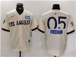 Los Angeles Dodgers #05 Freddie Freeman Cream 2024 City Connect Limited Jersey