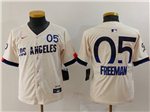 Los Angeles Dodgers #05 Freddie Freeman Youth Cream 2024 City Connect Limited Jersey