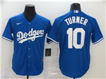 Los Angeles Dodgers #10 Justin Turner Royal Blue Cool Base Jersey