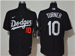 Los Angeles Dodgers #10 Justin Turner Black Turn Back The Clock Jersey