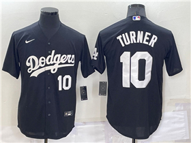 Los Angeles Dodgers #10 Justin Turner Black Turn Back The Clock Jersey