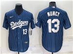 Los Angeles Dodgers #13 Max Muncy Blue Pinstripe Cool Base Jersey