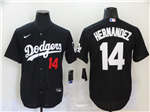 Los Angeles Dodgers #14 Enrique Hernández Black Turn Back The Clock Jersey