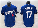 Los Angeles Dodgers #17 Shohei Ohtani Royal Blue City Connect Limited Jersey