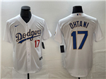 Los Angeles Dodgers #17 Shohei Ohtani White 2021 Gold Program Limited Jersey