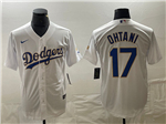 Los Angeles Dodgers #17 Shohei Ohtani White 2021 Gold Program Jersey