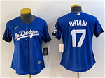 Los Angeles Dodgers #17 Shohei Ohtani Women's Royal Blue City Connect Jersey