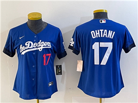 Los Angeles Dodgers #17 Shohei Ohtani Women's Royal Blue City Connect Limited Jersey