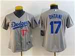 Los Angeles Dodgers #17 Shohei Ohtani Women's Alternate Gray Limited Jersey