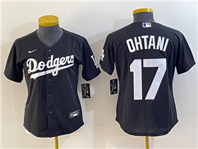 Los Angeles Dodgers #17 Shohei Ohtani Women's Black Turn Back The Clock Jersey