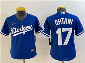 Los Angeles Dodgers #17 Shohei Ohtani Youth Royal Blue Jersey