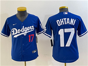 Los Angeles Dodgers #17 Shohei Ohtani Youth Royal Blue Limited Jersey