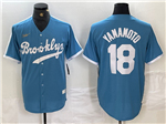 Los Angeles Dodgers #18 Yoshinobu Yamamoto Light Blue Cooperstown Collection Jersey