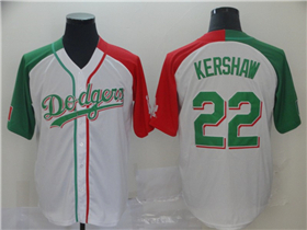 Los Angeles Dodgers #22 Clayton Kershaw White Mexican Heritage Culture Night Jersey