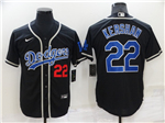 Los Angeles Dodgers #22 Clayton Kershaw Black Fashion Cool Base Jersey