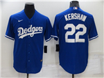 Los Angeles Dodgers #22 Clayton Kershaw Royal Blue Cool Base Jersey