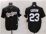 Los Angeles Dodgers #23 Kirk Gibson Black Turn Back The Clock Jersey