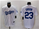 Los Angeles Dodgers #23 Kirk Gibson White Jersey