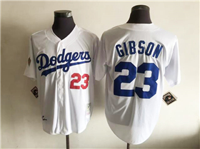 Los Angeles Dodgers #23 Kirk Gibson Throwback White Jersey