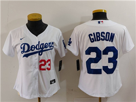 Los Angeles Dodgers #23 Kirk Gibson Women's White Limited Jersey