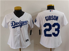 Los Angeles Dodgers #23 Kirk Gibson Women's White Jersey