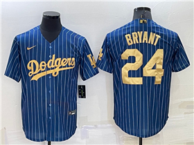 Los Angeles Dodgers #24 Kobe Bryant Blue Pinstripe Cool Base Jersey