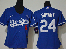 Los Angeles Dodgers #8/24 Kobe Bryant Women's Royal KB Cool Base Jersey