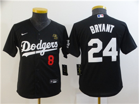 Los Angeles Dodgers #24 Kobe Bryant Youth Black KB Cool Base Jersey