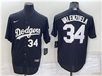 Los Angeles Dodgers #34 Fernando Valenzuela Black Turn Back The Clock Jersey