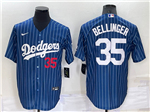 Los Angeles Dodgers #35 Cody Bellinger Blue Pinstripe Cool Base Jersey