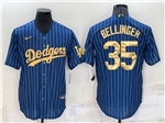 Los Angeles Dodgers #35 Cody Bellinger Blue Pinstripe Cool Base Jersey