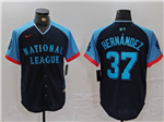 National League #37 Teoscar Hernandez Navy 2024 MLB All-Star Game Limited Jersey