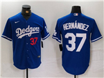 Los Angeles Dodgers #37 Teoscar Hernandez Royal Blue Limited Jersey