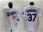 Los Angeles Dodgers #37 Teoscar Hernandez White Limited Jersey