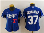 Los Angeles Dodgers #37 Teoscar Hernandez Women's Royal Blue Limited Jersey