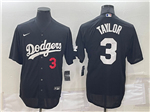 Los Angeles Dodgers #3 Chris Taylor Black Turn Back The Clock Jersey