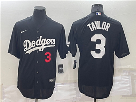 Los Angeles Dodgers #3 Chris Taylor Black Turn Back The Clock Jersey