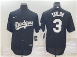 Los Angeles Dodgers #3 Chris Taylor Black Turn Back The Clock Jersey