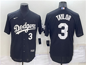 Los Angeles Dodgers #3 Chris Taylor Black Turn Back The Clock Jersey