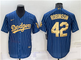 Los Angeles Dodgers #42 Jackie Robinson Blue Pinstripe Cool Base Jersey