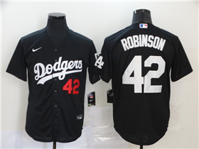 Los Angeles Dodgers #42 Jackie Robinson Black Turn Back The Clock Jersey