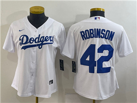 Los Angeles Dodgers #42 Jackie Robinson Women's White Cool Base Jersey