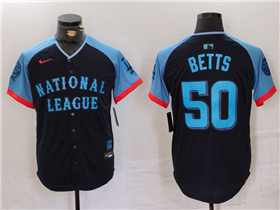 National League #50 Mookie Betts Navy 2024 MLB All-Star Game Limited Jersey