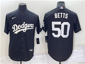 Los Angeles Dodgers #50 Mookie Betts Black Turn Back The Clock Jersey