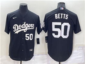 Los Angeles Dodgers #50 Mookie Betts Black Turn Back The Clock Jersey