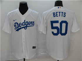 Los Angeles Dodgers #50 Mookie Betts White Cool Base Jersey